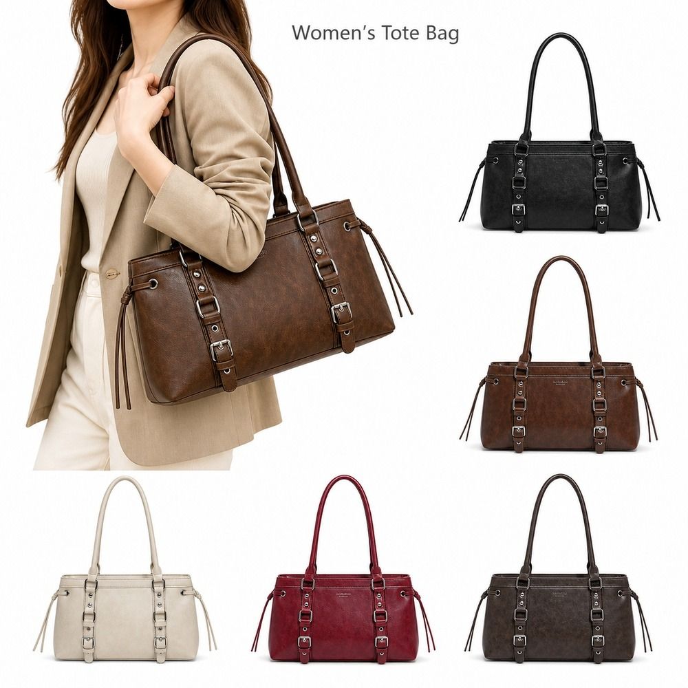 Structured Handbag Top Handle - Duurzame, gestructureerde dameshandtas, lichte luxe, handtas