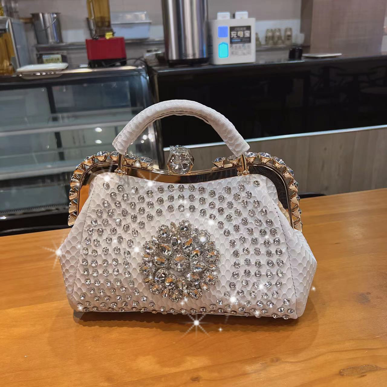 Structured Handbag Top Handle - Nieuwe Strass Top-handvat Tassen Voor Vrouwen