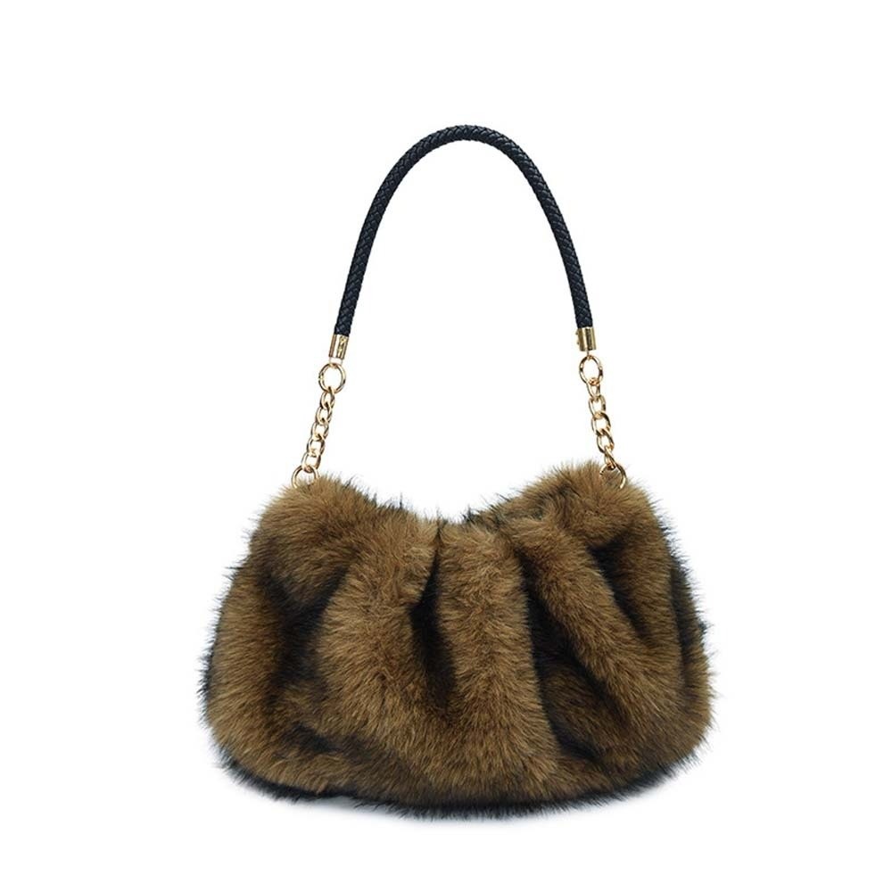Luxury Bags Office - Ruime, zachte schoudertas met een pluizige
