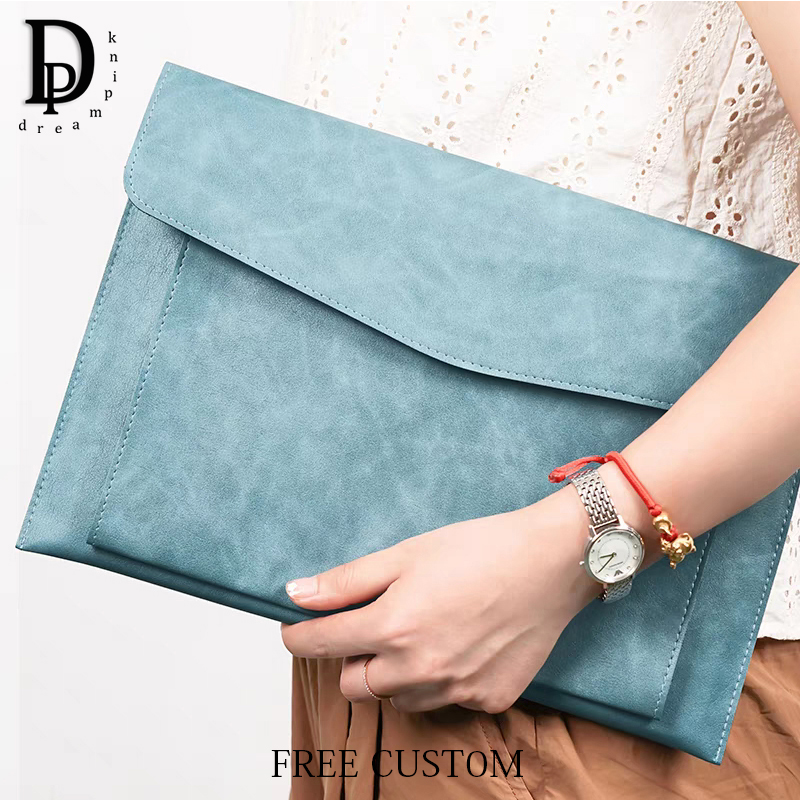 Luxury Bags Office - Aangepaste letters lederen A4 documententas graveren