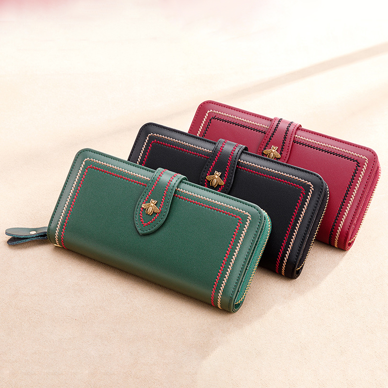 Luxury Bags Office - Echt lederen portefeuilles Dames Clutch Vrouwelijke