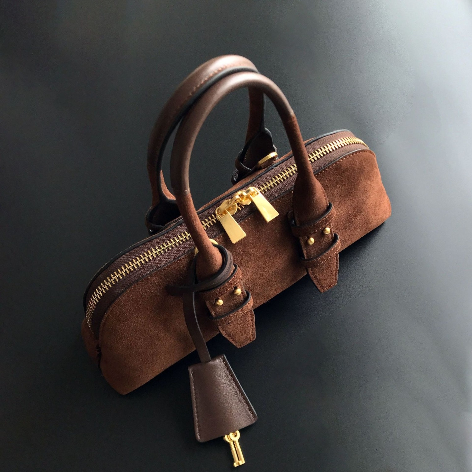 Dames bowlingtas van echt leer - Structured Handbag Top Handle recensie en prijs