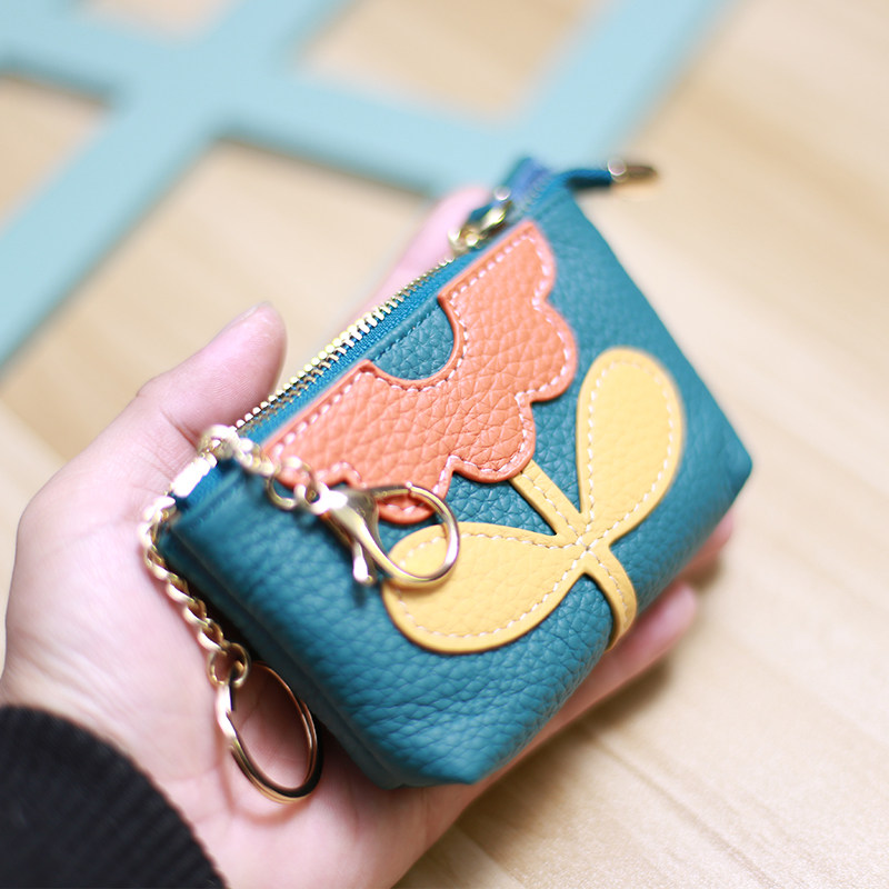 Creatieve kleine bloemvormige  - Key Holder Leather Pouch recensie en prijs