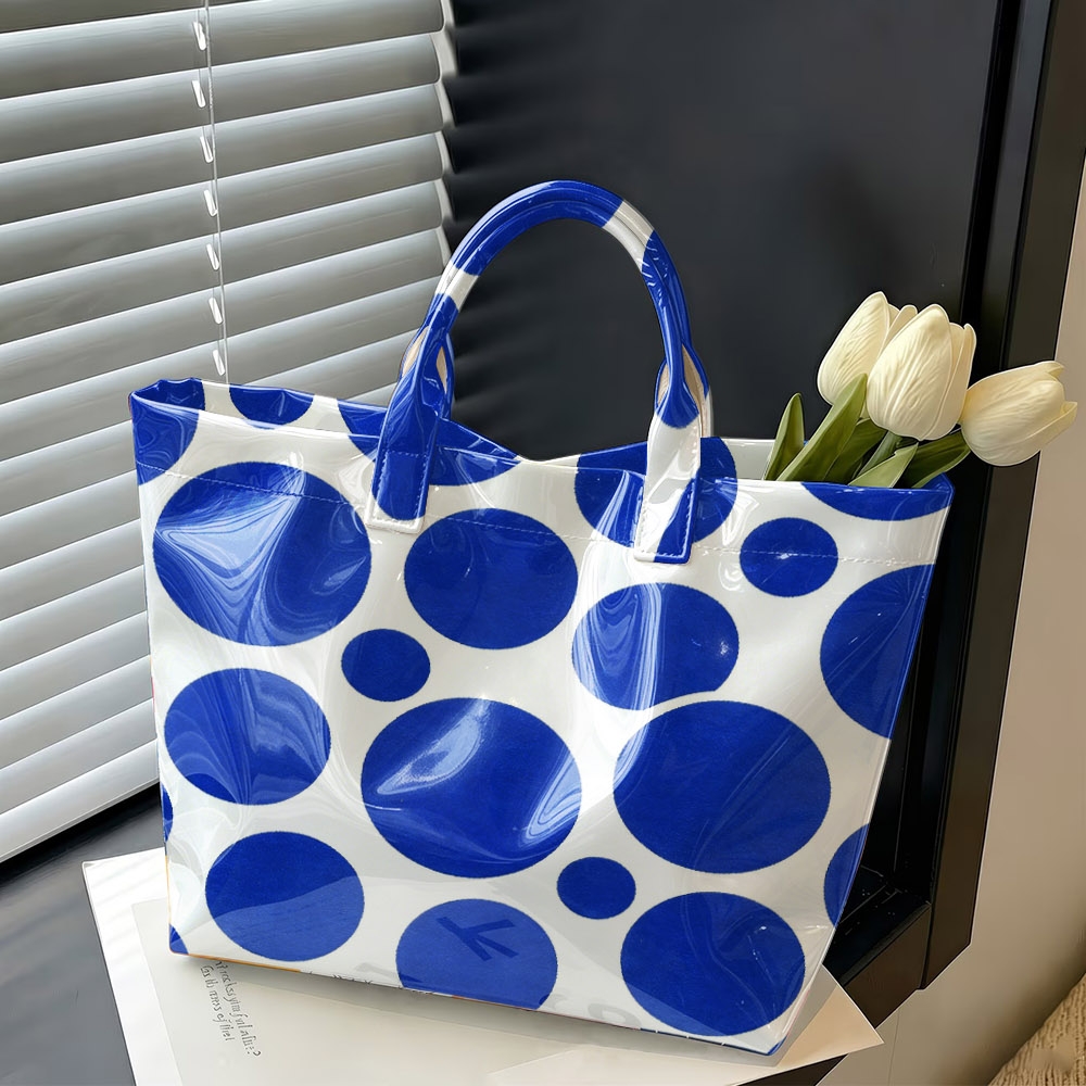 Glanzende PVC-tas, groot, met  - Structured Handbag Top Handle recensie en prijs