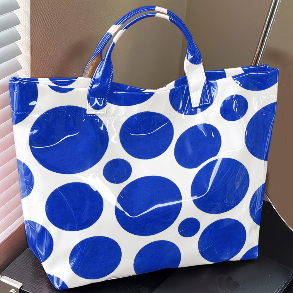 Glanzende PVC-tas, groot, met  - Structured Handbag Top Handle recensie en prijs