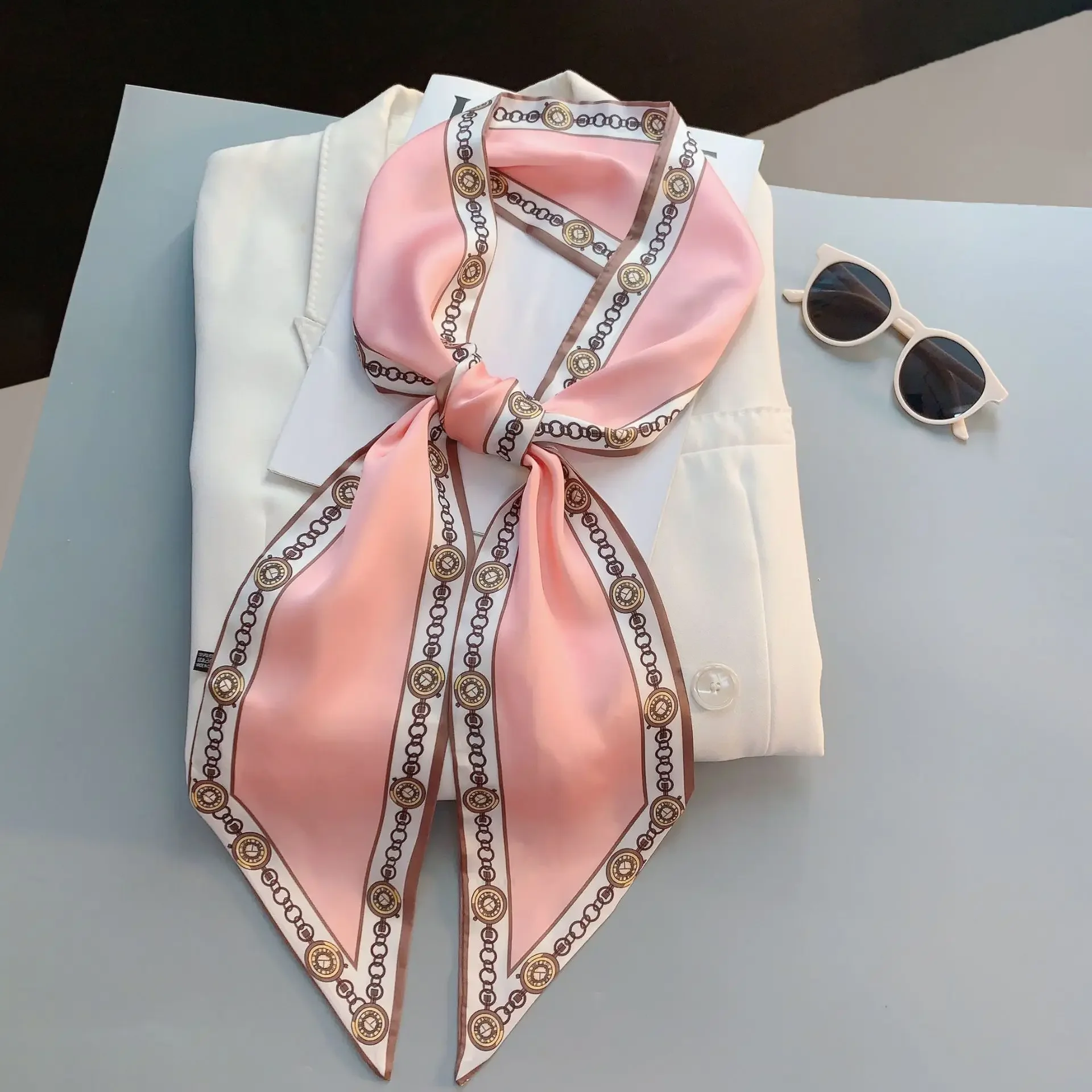 Design Print Skinny Sjaal Plai - Luxury Bags Brands recensie en prijs