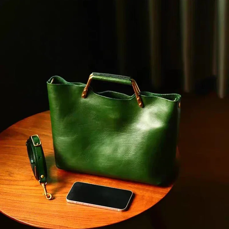 Zachte leren draagtas voor dam - Structured Handbag Top Handle recensie en prijs