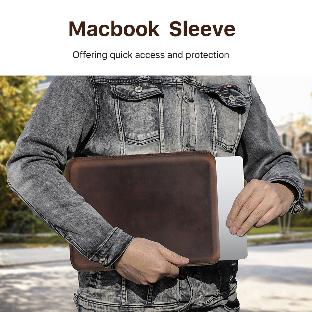 Luxe Echt Lederen Laptophoes v - Luxury Bags For School recensie en prijs