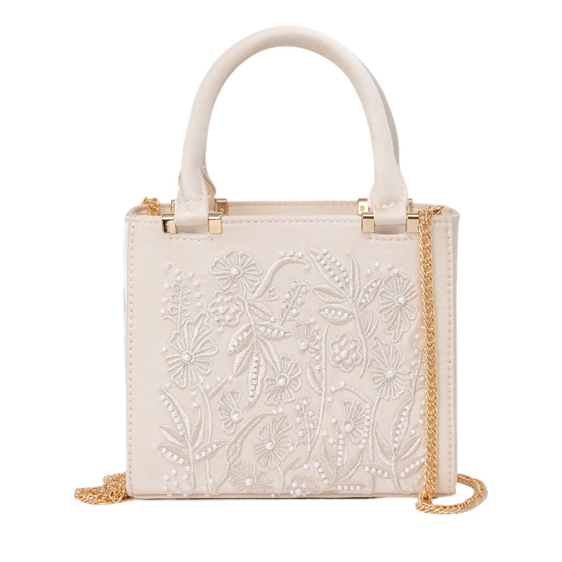 Geborduurde parelhandtas Vinta - Structured Handbag Top Handle recensie en prijs
