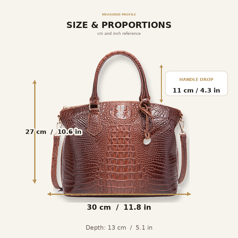 Dames vintage handtas met krok - Structured Handbag Top Handle recensie en prijs