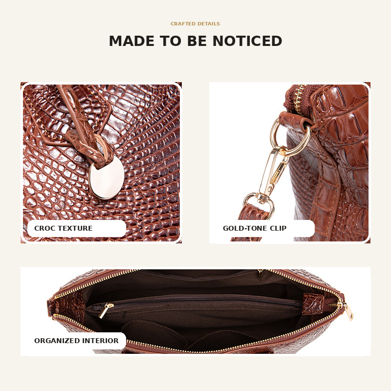 Dames vintage handtas met krok - Structured Handbag Top Handle recensie en prijs
